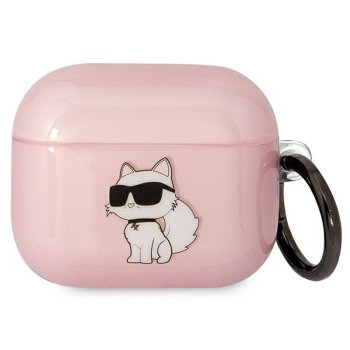 Karl Lagerfeld AirPods 3 Case Ikonik Choupette Pink