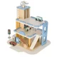 Wooden Multi-Level Toy Parking Garage with Gas Station