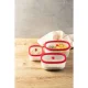 Berkel ICON 0.9L Glass Vacuum Food Storage Container, White/Red