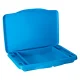 Portable Folding Car Travel Tray for Kids with Storage Compartment, Blue