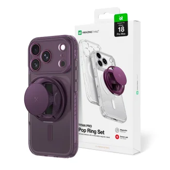 AmazingThing Titan Pro Pop Lens Case for iPhone 18 Pro Max with Stand and MagSafe, Purple