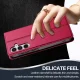 Samsung Galaxy A55 ( SM-A556B/DS ) LC.IMEEKE PU Leather Wallet Protective Book Case Cover, Red