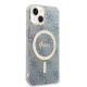 Apple iPhone 14 Plus 6.7\" Guess 4G Print MagSafe Case Cover (GUBPP14MH4EACSB) + Charger, Blue