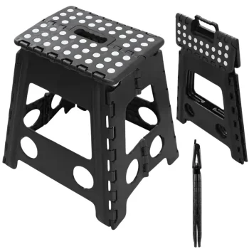 Folding Step Stool 39cm, Black
