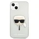 Karl Lagerfeld iPhone 13 mini Case Glitter Karl\'s Head, Silver