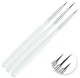 Fine Detail Nail Art Brush Set for Gel Polish and Manicures 3 pcs, White