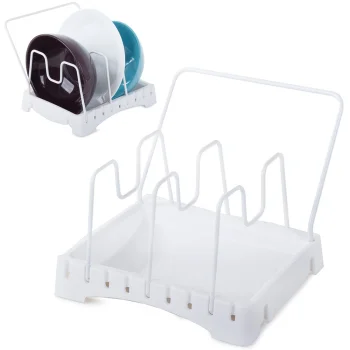 Dish and Lid Drainer Rack, White