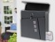 Modern Wall Mounted Mailbox with Newspaper Holder, Anthracite