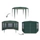 Garden tent pavilion 6 walls pe green