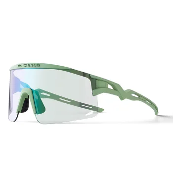 Rockbros Photochromic Cycling Glasses with UV Protection and Corrective Insert, Green