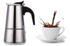 Italian Style Stainless Steel Moka Pot Coffee Maker, 300ml, 6 Cups