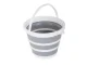 Collapsible Silicone Bucket, 10 L, Grey/White