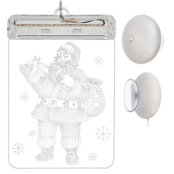 3D Santa Claus LED Window Light, Battery-Operated Christmas Decoration