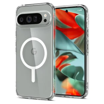 Google Pixel 9 Pro XL Spigen Ultra Hybrid OneTap Ring MagSafe Case Cover, White