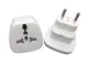 Universal Travel Power Plug Adapter, UK to EU (2-pin), White