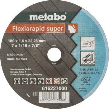 Metabo Flexiarapid super 180x1.6x22.23 mm Inox Cutting Disc