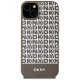 DKNY iPhone 15 vāciņš Leather Printed Pattern MagSafe, brūns