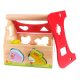 ECOTOYS Wooden Farmhouse Shape Sorter with 12 Animal Blocks, from 12 Months