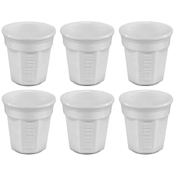 Bialetti Espresso Cup Set, 6 pcs, 90 ml, White