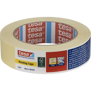 Tesa Paper Masking Tape 04323, 50 m x 30 mm, Beige