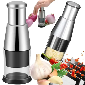 Manual Vegetable and Fruit Chopper with Container, 200ml