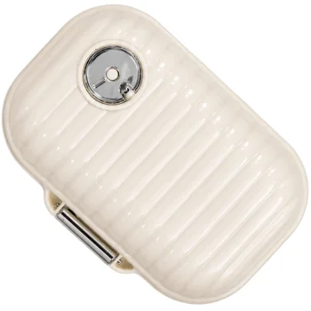 Weekly Pill Organizer with 7 Compartments, Beige
