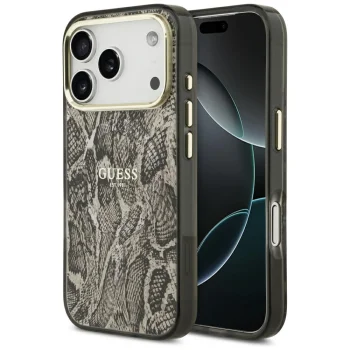 Guess Python Pattern MagSafe Case for iPhone 17 Pro / 18 Pro - Brown