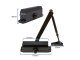 Door closer for exterior and interior doors up to 65 kg, black