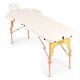 ModernHome 3 Section Wooden Portable Massage Table for Therapy with Carry Case