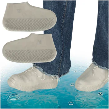 Waterproof Silicone Shoe Covers, Size M (35-38), Grey