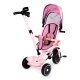 ECOTOYS Kids\' Tricycle with Swivel Seat and Parent Push Handle, Pink