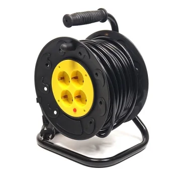 Extension Cord with Reel 25m, 4 Sockets, 3x2.5mm²
