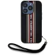 Karl Lagerfeld iPhone 15 Pro Max Case Saffiano Athleisure Stripes Cord, Red