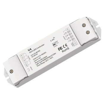 V4 Universal LED Controller RGBW/CCT 12-48V 4x5A with Push-Dim
