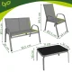 Gardlov 4-Seater Garden and Balcony Furniture Set, Gray