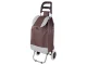 Foldable Shopping Trolley Bag on Wheels, Brown