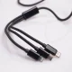 Maxlife 3-in-1 USB Cable - Lightning / USB-C / microUSB 1.0 m 2.1A, Black