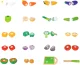 ECOTOYS Wooden Cutting Vegetables Play Food Set for Kids 20 Pieces