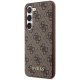 Guess Samsung Galaxy S24 Plus Case 4G Metal Gold Logo, Brown