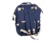 Multifunctional Diaper Backpack / Stroller Bag for Moms, 11 Pockets, Navy Blue