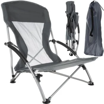 Trizand Folding Camping Chair, Grey