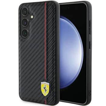 Ferrari Samsung Galaxy S24 Case Carbon Printed Line, Black
