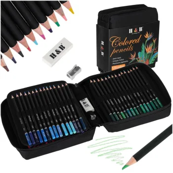 Colored Pencils Set in Case, 120 pcs