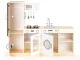 Large Modular Wooden Play Kitchen for Kids XXL with Chalkboard & LED Lights ECOTOYS