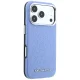 Karl Lagerfeld Grained Allover Logo MagSafe Case for iPhone 17/18 Pro Max - Blue