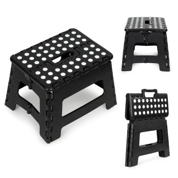 ModernHome Folding Step Stool, 9 Inch Plastic Stool for Adults and Kids, 265 lbs Capacity
