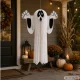 3D Paper Ghost Halloween Decoration, Foldable, White