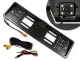 Auto License Plate Frame with Rear View Reverse Backup Camera, Black