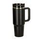 Insulated Tumbler with Handle and Straw 1200ml, Black