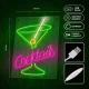 PLEXI LED COCKTAILS Neon Sign, Forever Light, Pink/Green